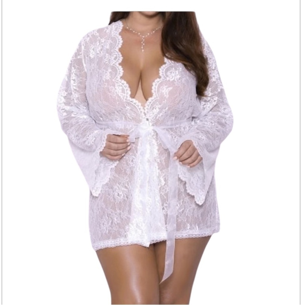 Collection Sheer Lace Robe